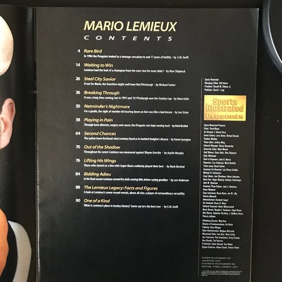 A TRIBUTE TO PITTSBURGH PENGUIN MARIO LEMIEUX FROM SPORTS ILLUSTRATED - Picture 3 of 3